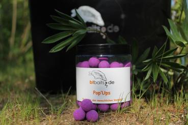 Korallo Pop´Ups Fluo Purple 75 g,  wahlweise verschiedene Aromen und Durchmesser 12, 16, 20 mm.